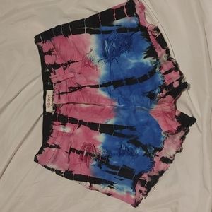 Tye dye Jean shorts